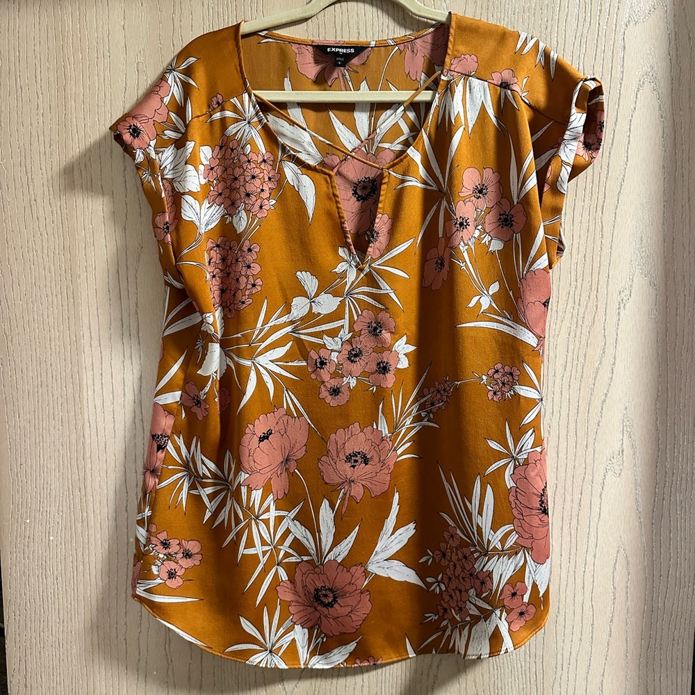 Orange Silky Express Top